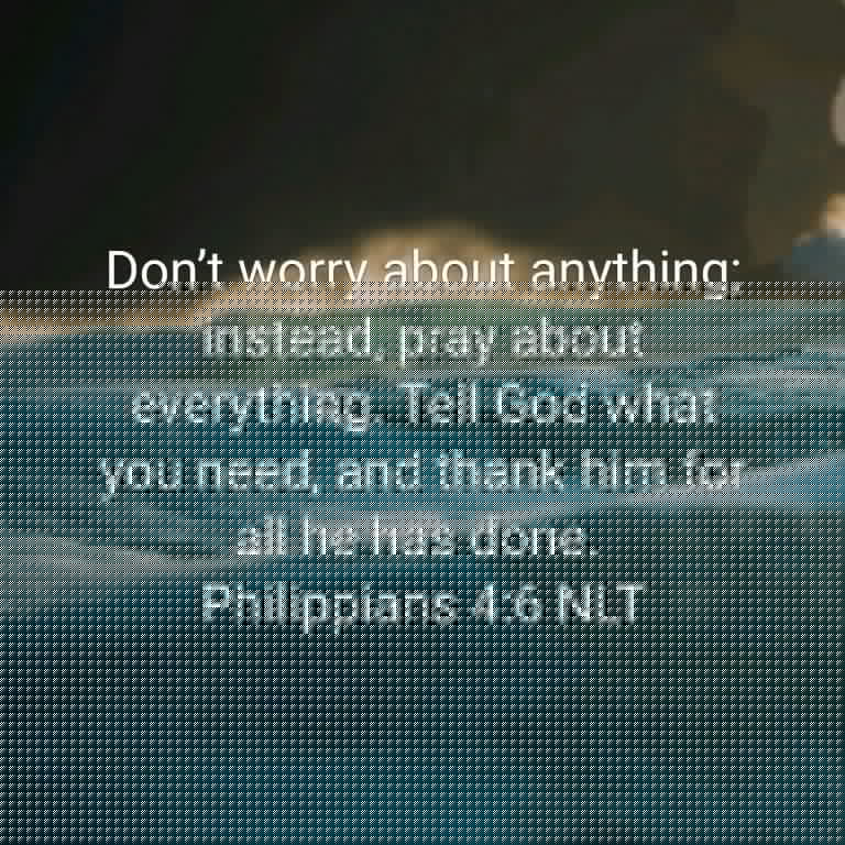 Prayer, Worry, and Thankfulness