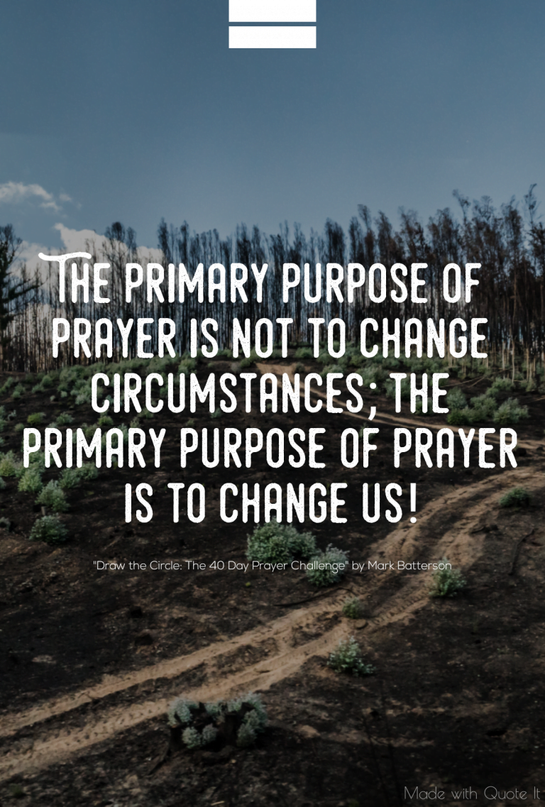 Prayer Changes Us