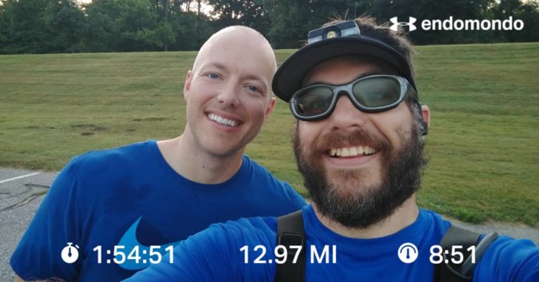 Knocking Out Some Early Morning Miles With A Hope Water Teammate